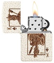 Zippo Rick Rietveld Ace Skull Design Mercury Glass Pocket Lighter