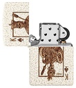 Zippo Rick Rietveld Ace Skull Design Mercury Glass Pocket Lighter