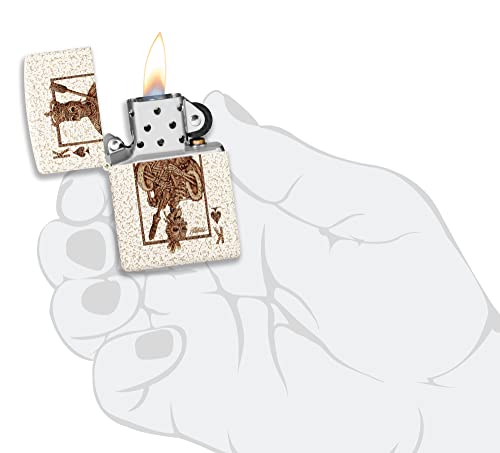 Zippo Rick Rietveld Ace Skull Design Mercury Glass Pocket Lighter