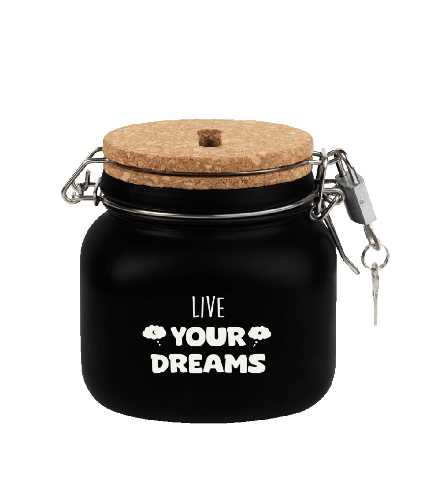 [HY178417] Luxe spaarpot - Live Your dreams