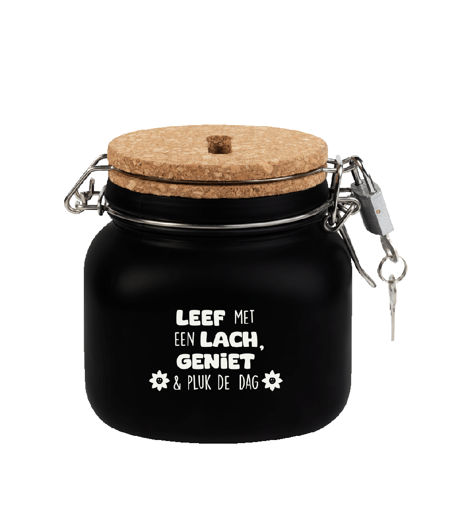 Luxe spaarpot - Leef lach geniet