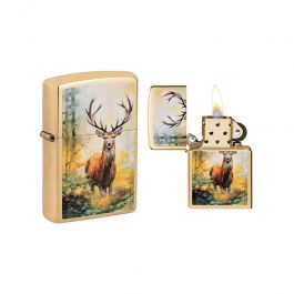Zippo - Watercolor Deer Design