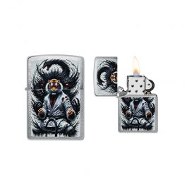 Zippo - Tiger Design Brushed Chrome