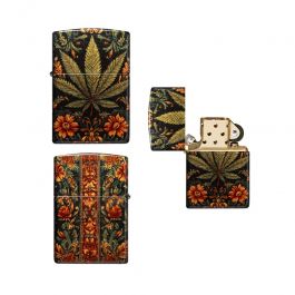 Zippo - Leaf and Flowers Design