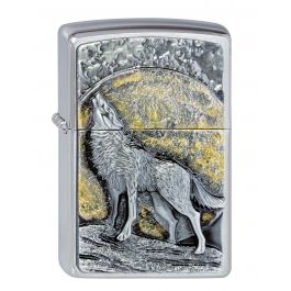 Zippo - Wolf At Moonlight Emblem