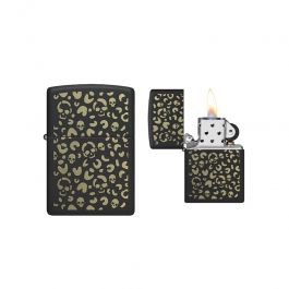Zippo - Skull Leopard Design Black Matte