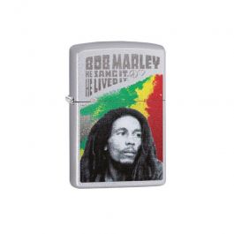 Zippo - Satin Chrome Bob Marley He Sang It