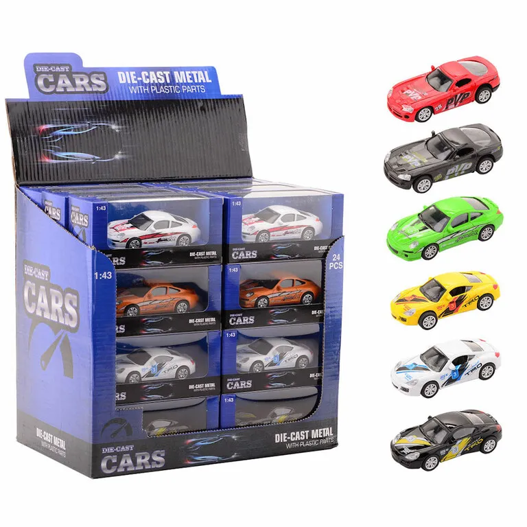 [HY433632] Die Cast - Super Sport Auto's 1:43 Display (24st)