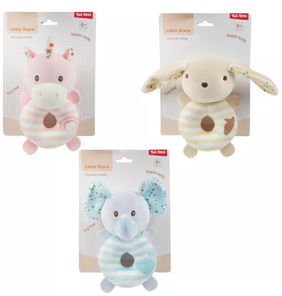 Baby Dierenrammelaar soft (6stuks)