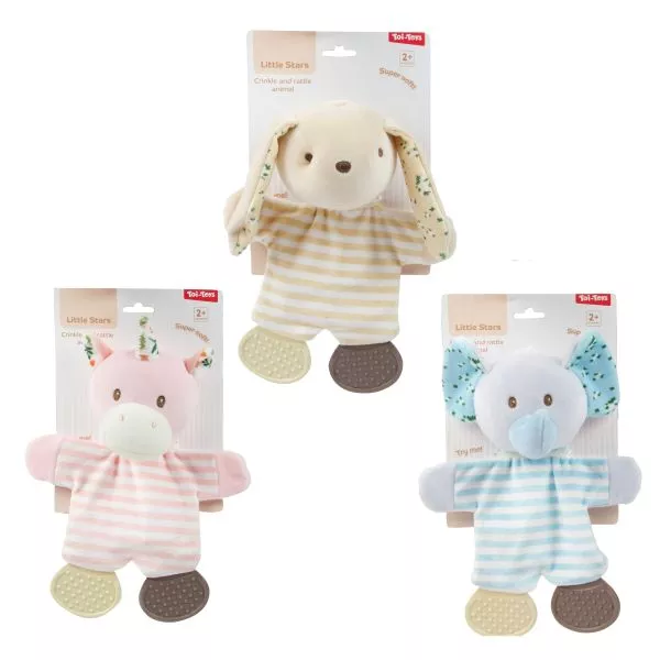 Baby knisperdoek en bijtring (6stuks)
