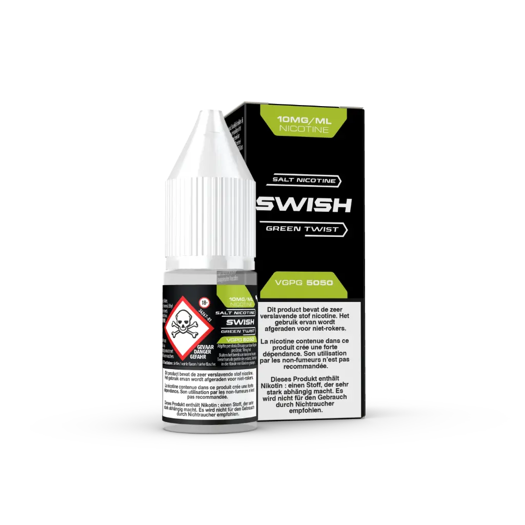 [HY930101-5ST] Swish 10ml - Green Twist (Kiwi Raspberry) 10MG (5 st.)
